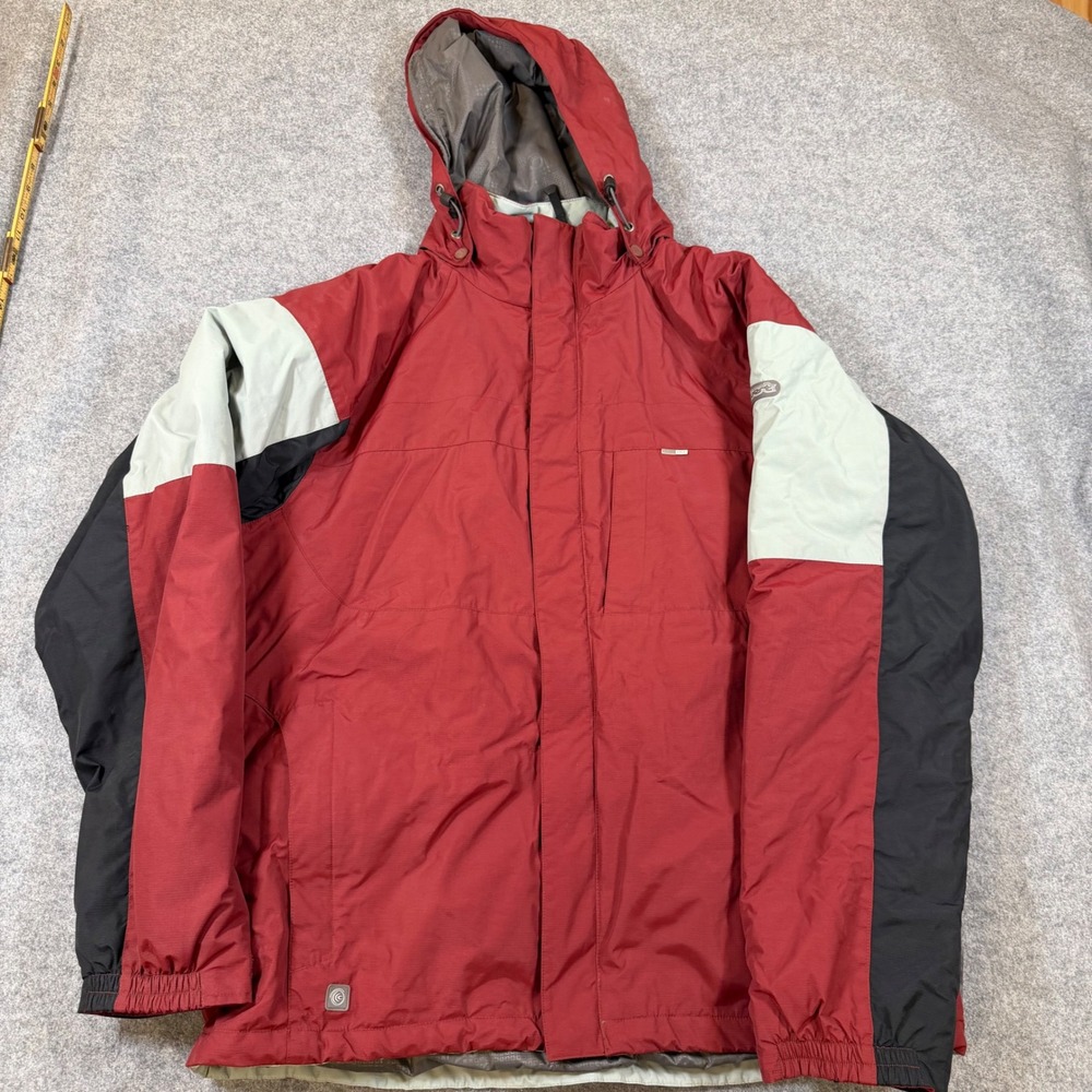 Columbia Convert Base TRX Ski Jacket Mens Large Red Waterproof Hooded VM 5032